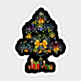 Bicycle Christmas Tree Sticker